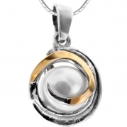 Серебряный кулон Yaffo с золотом и жемчугом