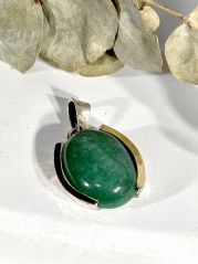 Серебряный кулон Yaffo с авантюрином и золотом