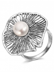 Серебряное кольцо Yaffo с жемчугом