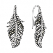 Серебряные серьги ALEXANDRE VASSILIEV с фианитами Swarovski и марказитами Swarovski